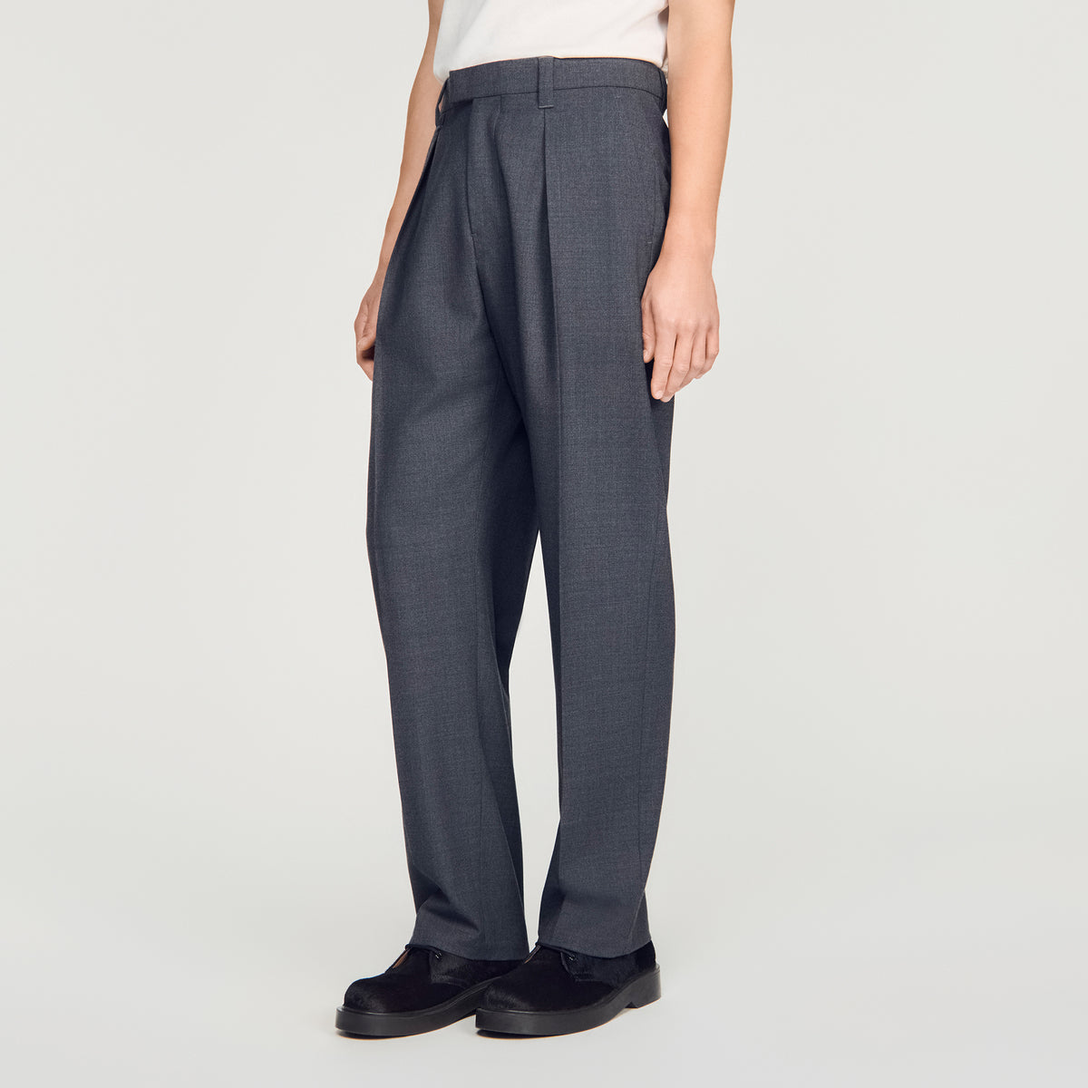 Pantalón ancho de lana