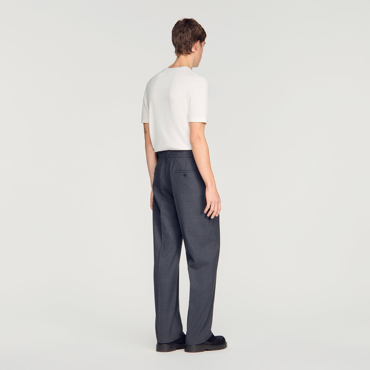 Pantalón ancho de lana