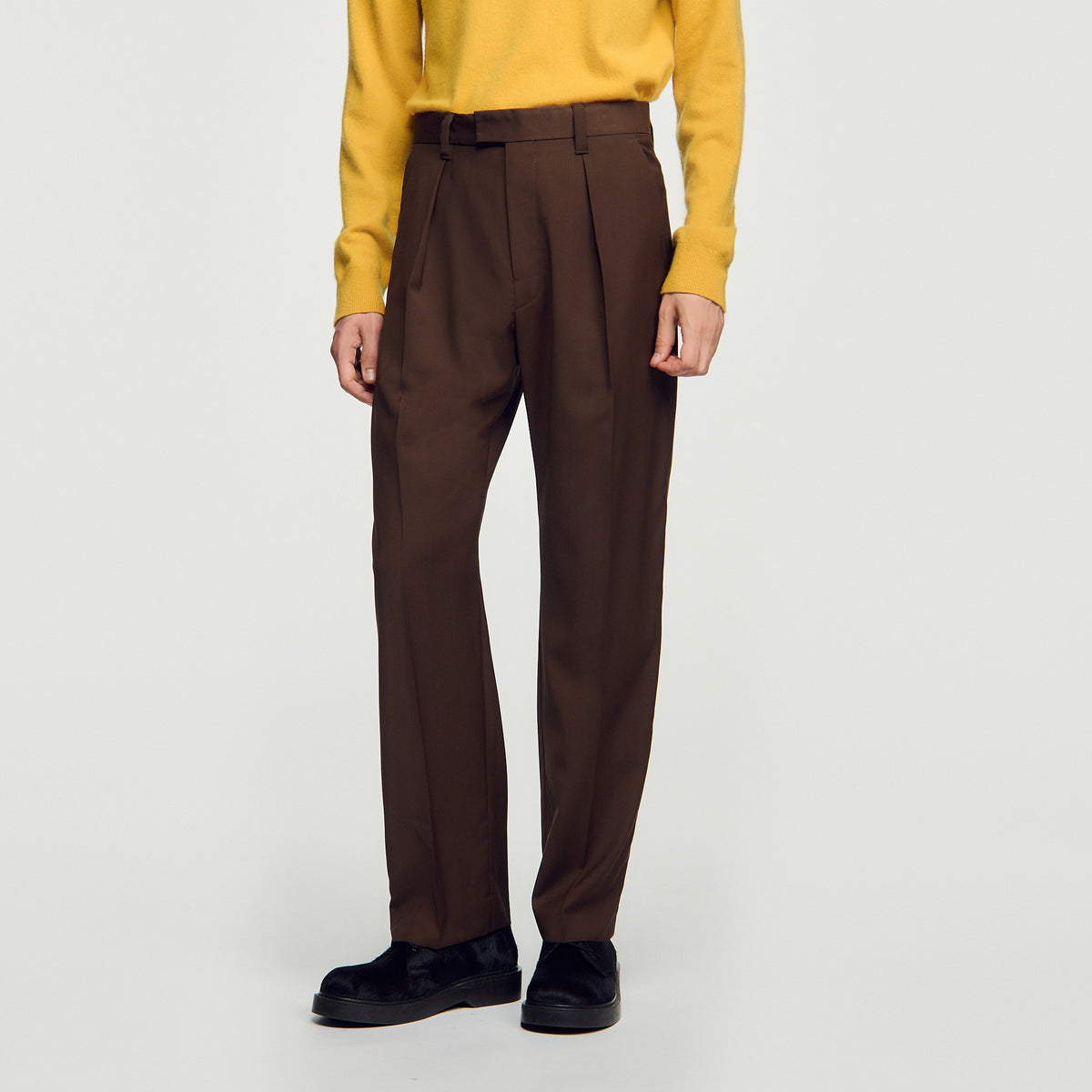 Pantalón ancho de lana