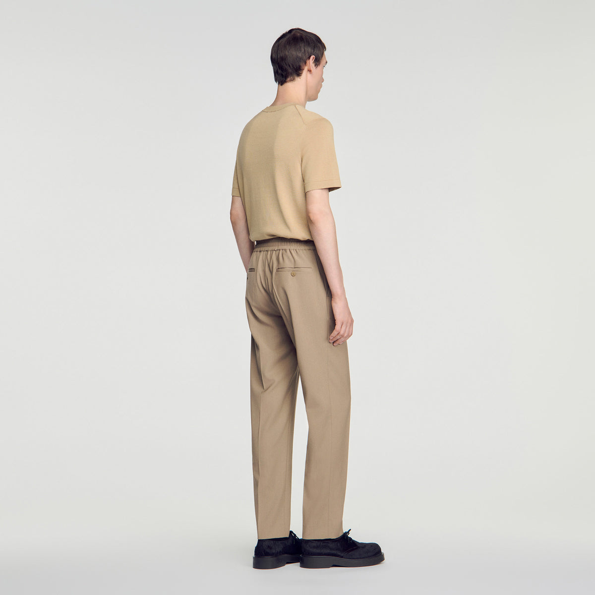 Pantalón de lana elástico