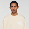 Sudadera con parche de flor