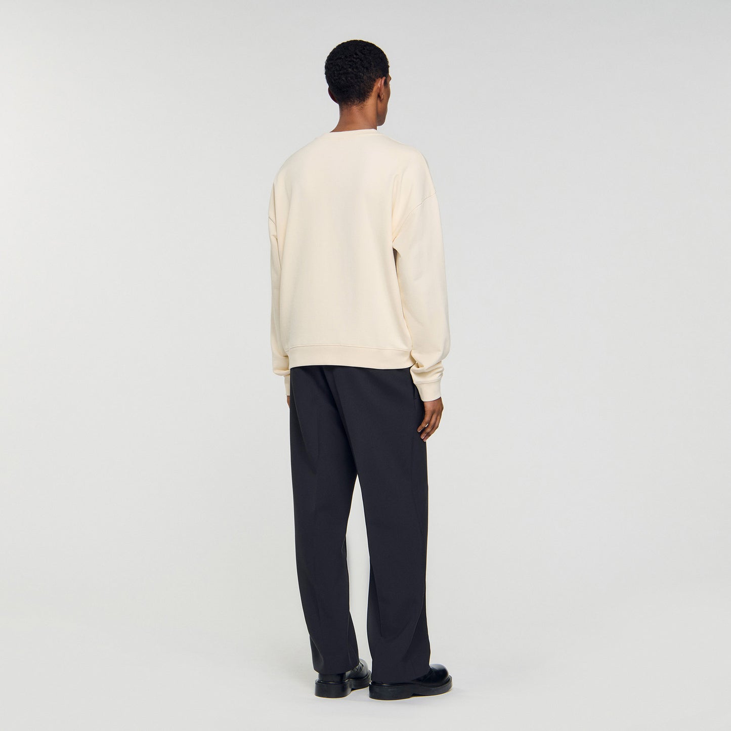 Sudadera con parche de flor