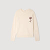 Sudadera con parche de flor