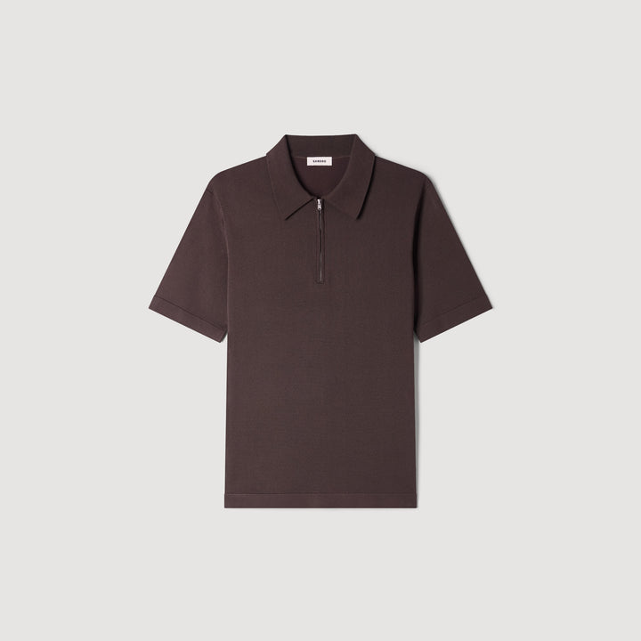 Polo de punto con cremallera