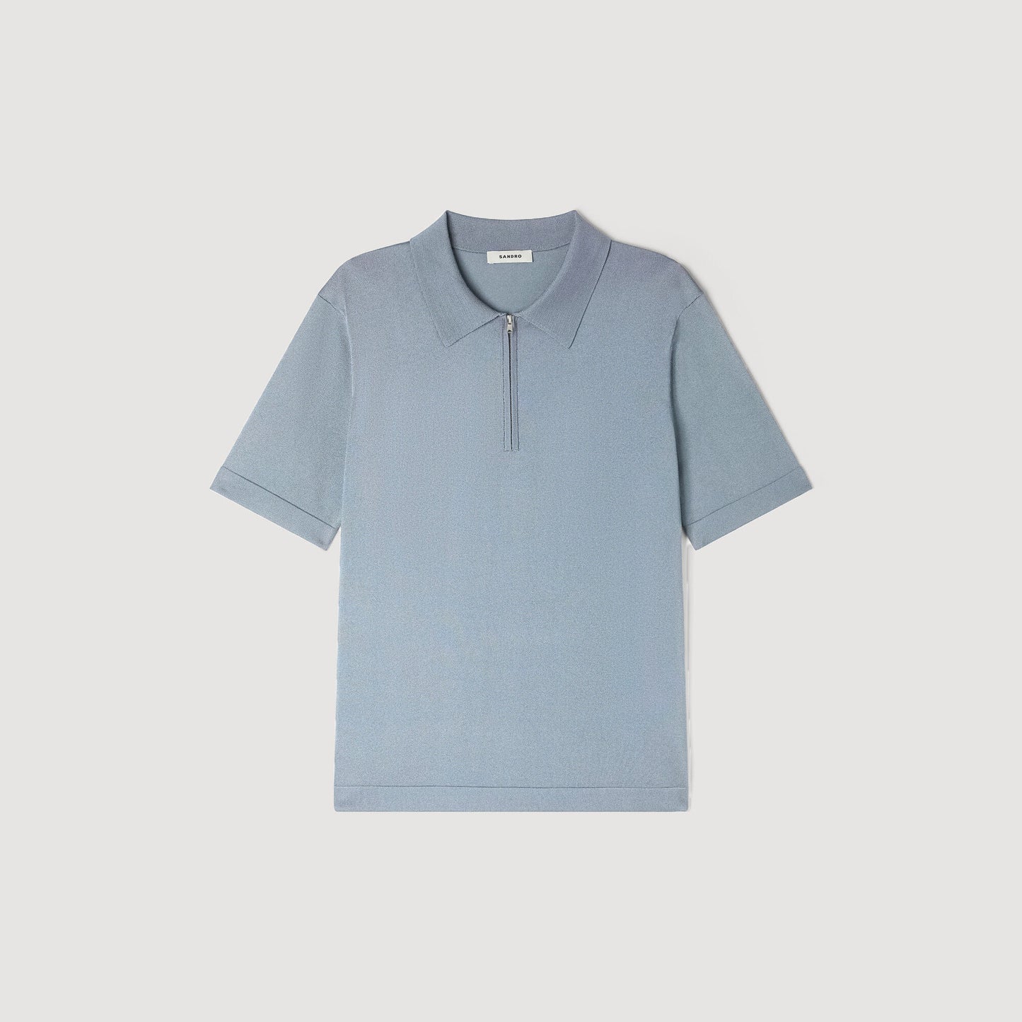 Polo de punto cuello cremallera