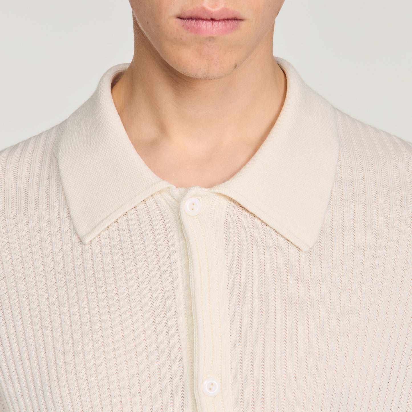 Camisa de punto de canalé