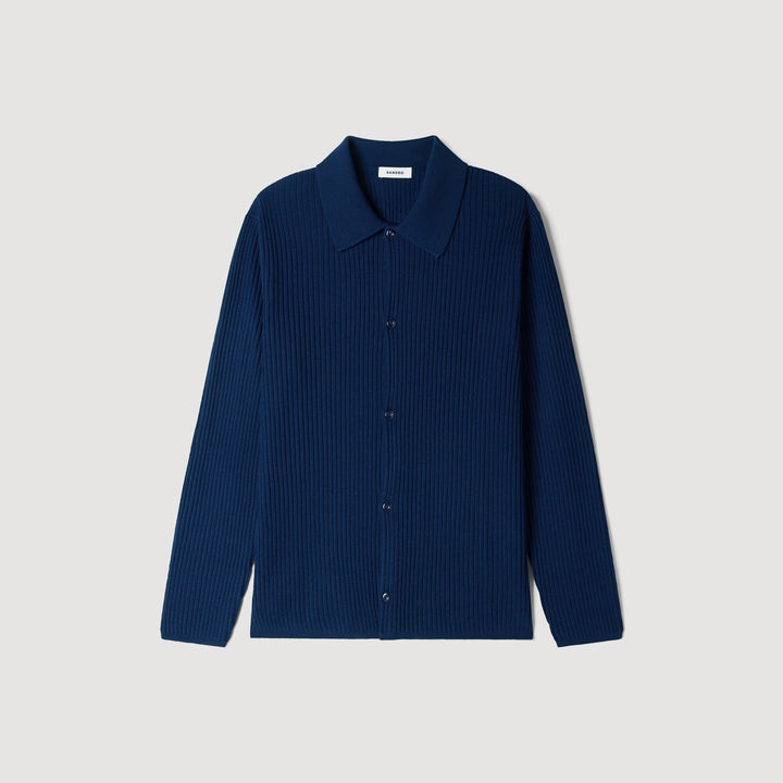 Camisa de punto de canalé