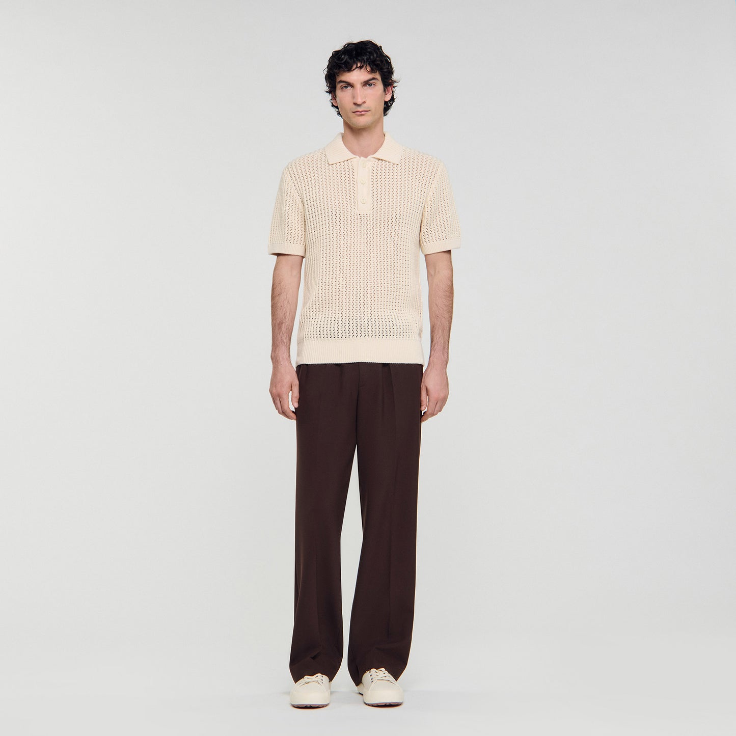 Polo de algodón con cuello polo