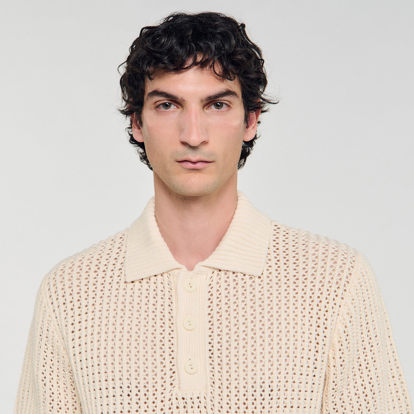 Polo de algodón con cuello polo