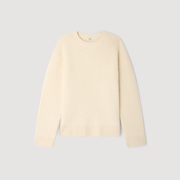 Jersey de lana punto nido de abeja