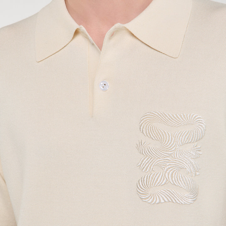 Polo con bordado de cuerda