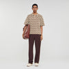 Camisa cárdigan de jacquard cuerda