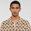 Camisa cárdigan de jacquard cuerda