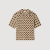 Camisa cárdigan de jacquard cuerda