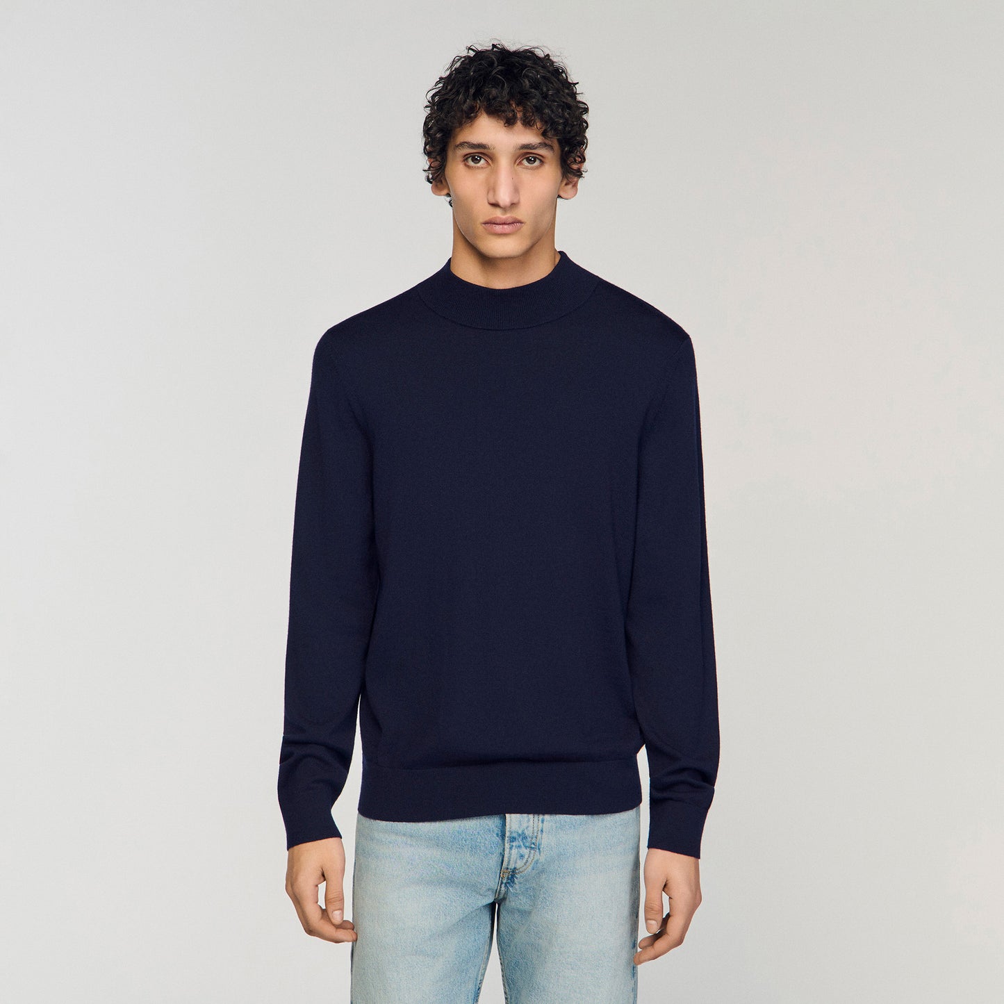 Jersey de lana de cuello alto