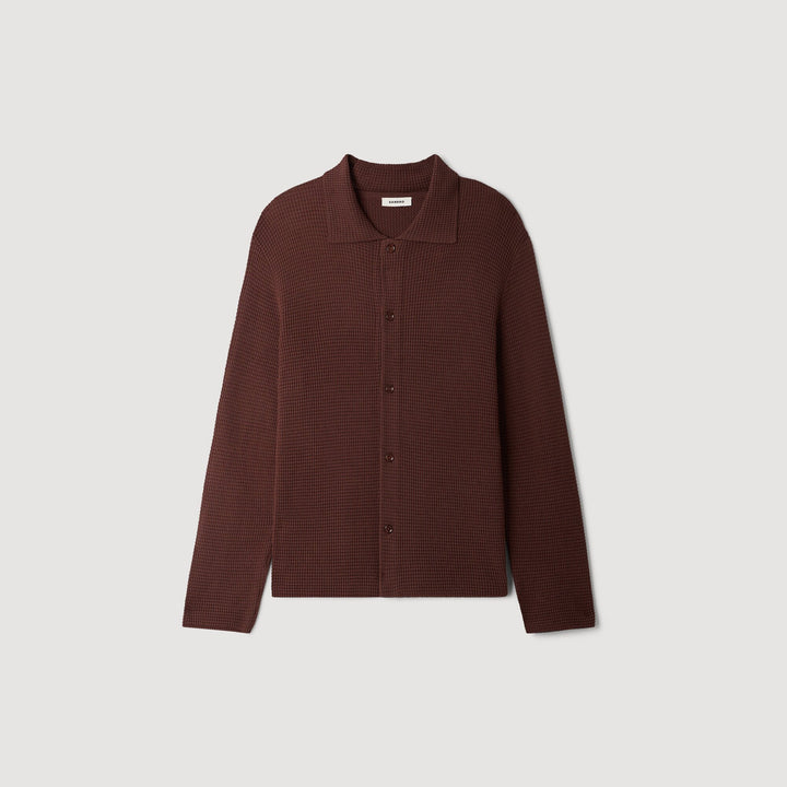Camisa de punto efecto gofrado