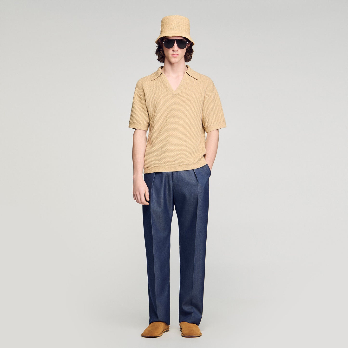 Polo efecto yute