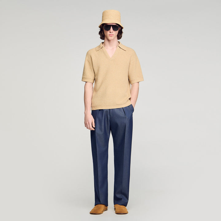 Polo efecto yute