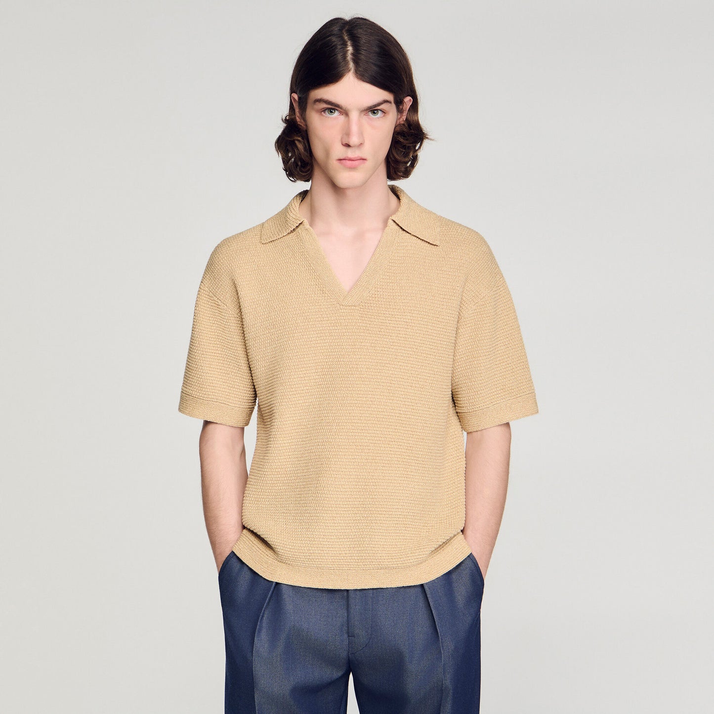 Polo efecto yute