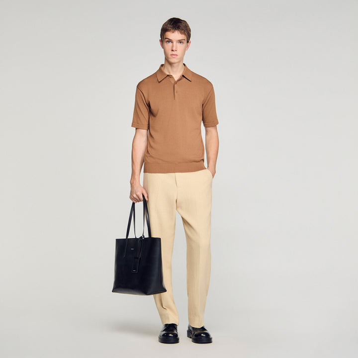 Polo de algodón y seda