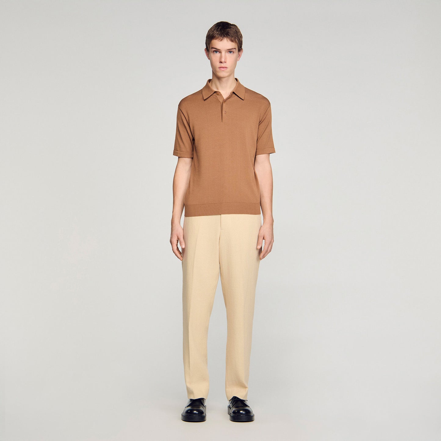Polo de algodón y seda