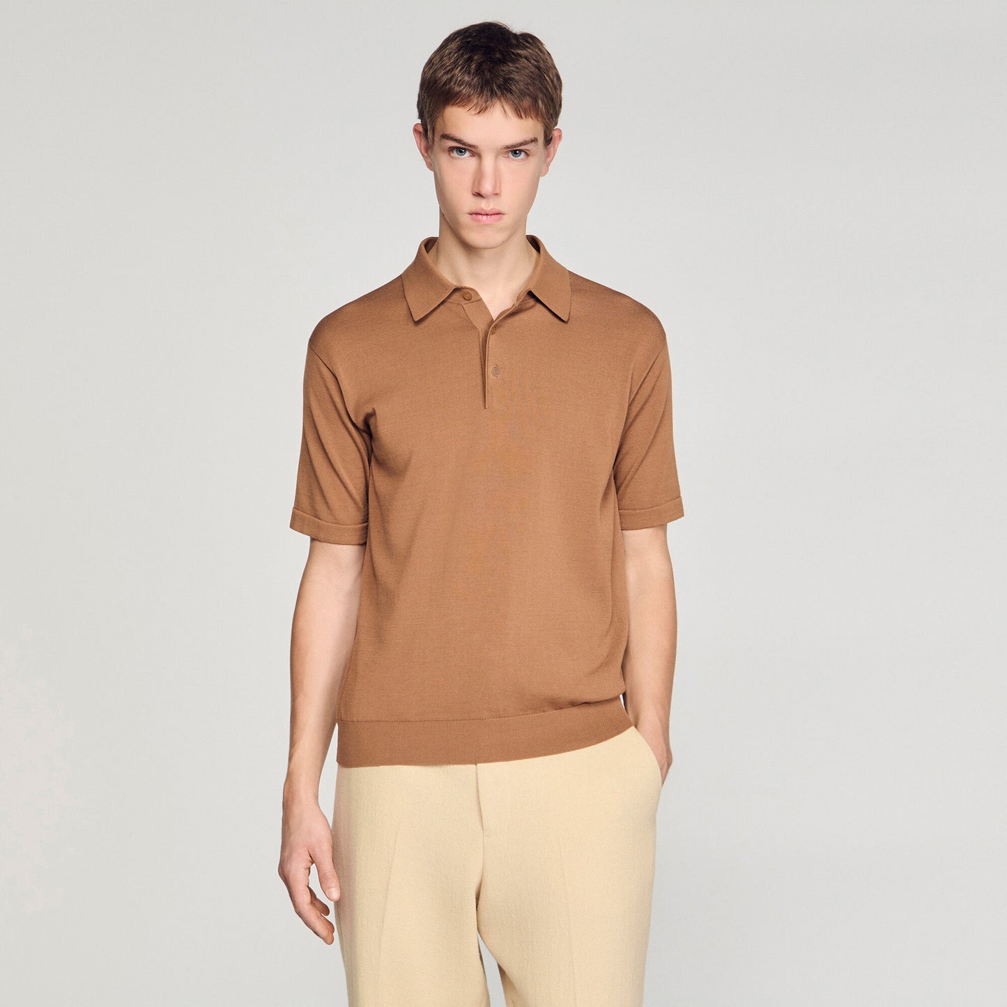Polo de algodón y seda