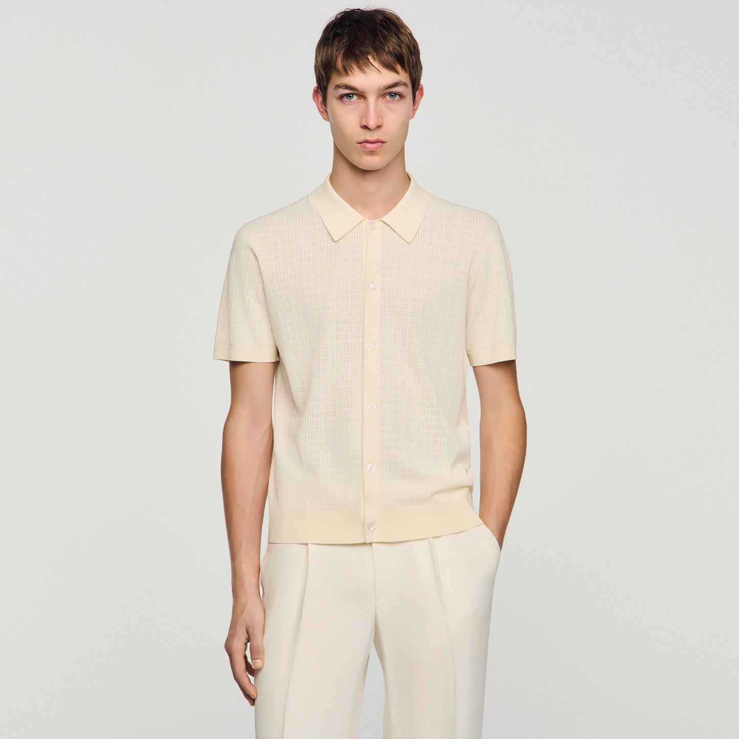 Camisa efecto calado