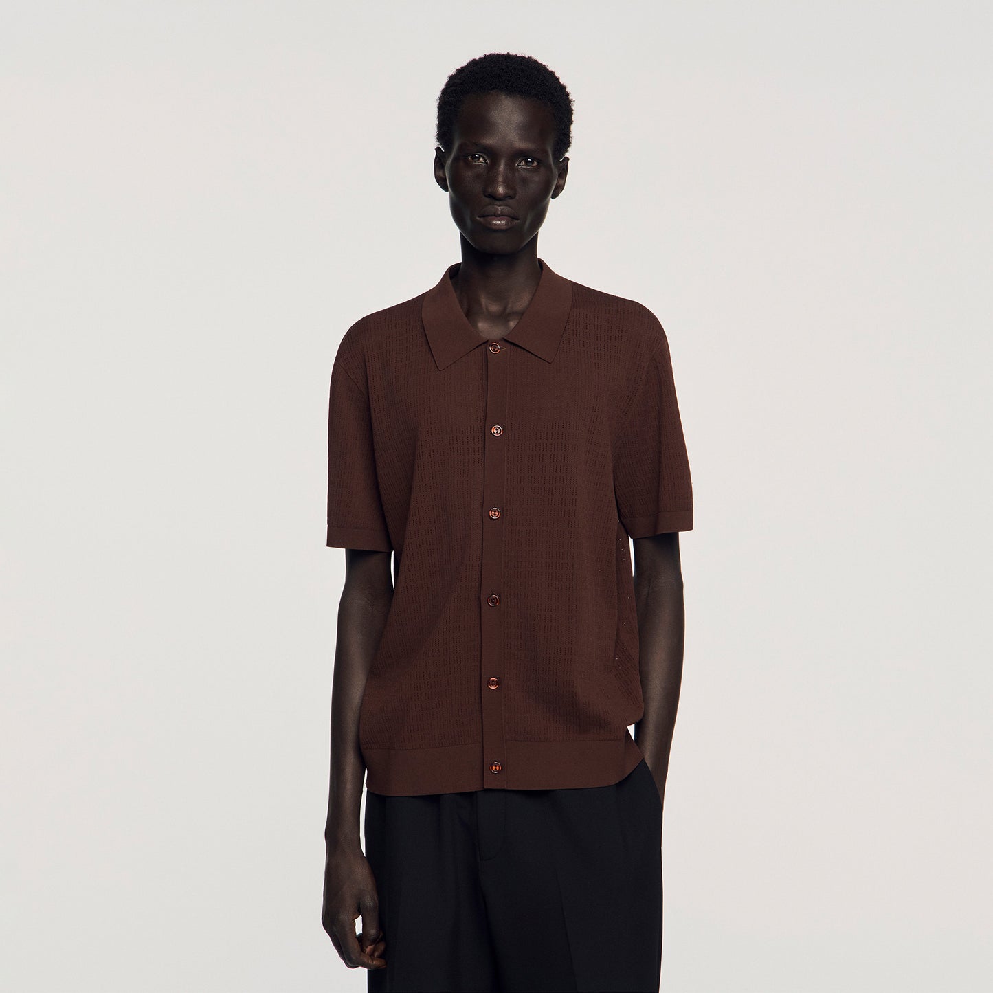 Camisa efecto calado
