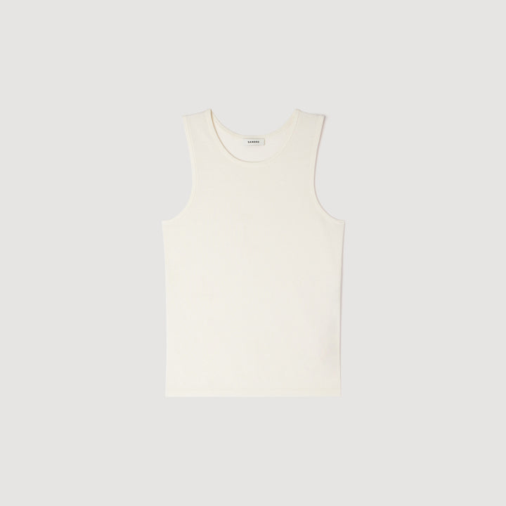 Top de punto cuello redondo