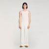 Top de punto cuello redondo