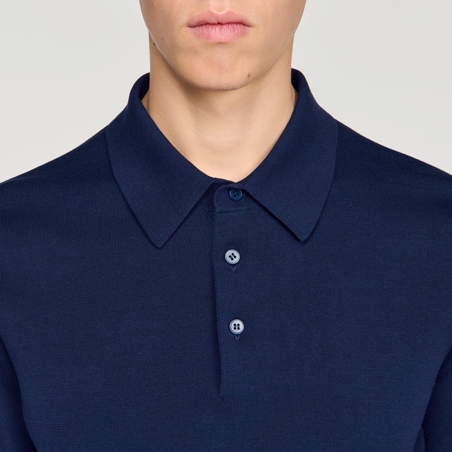 Polo de algodón y seda