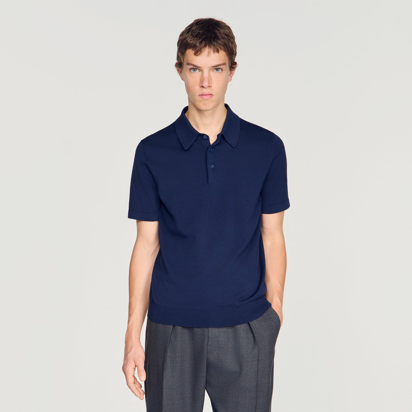 Polo de algodón y seda