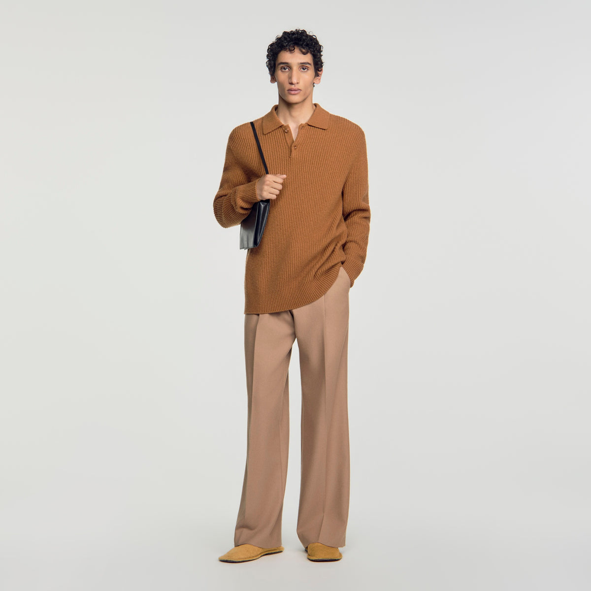 Polo de lana de canalé
