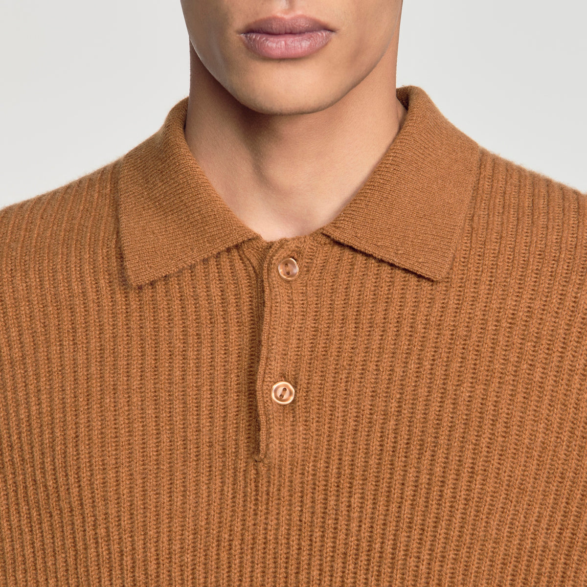 Polo de lana de canalé