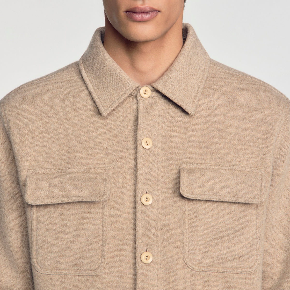 Sobrecamisa de lana hervida