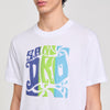 Camiseta de algodón estampado olas