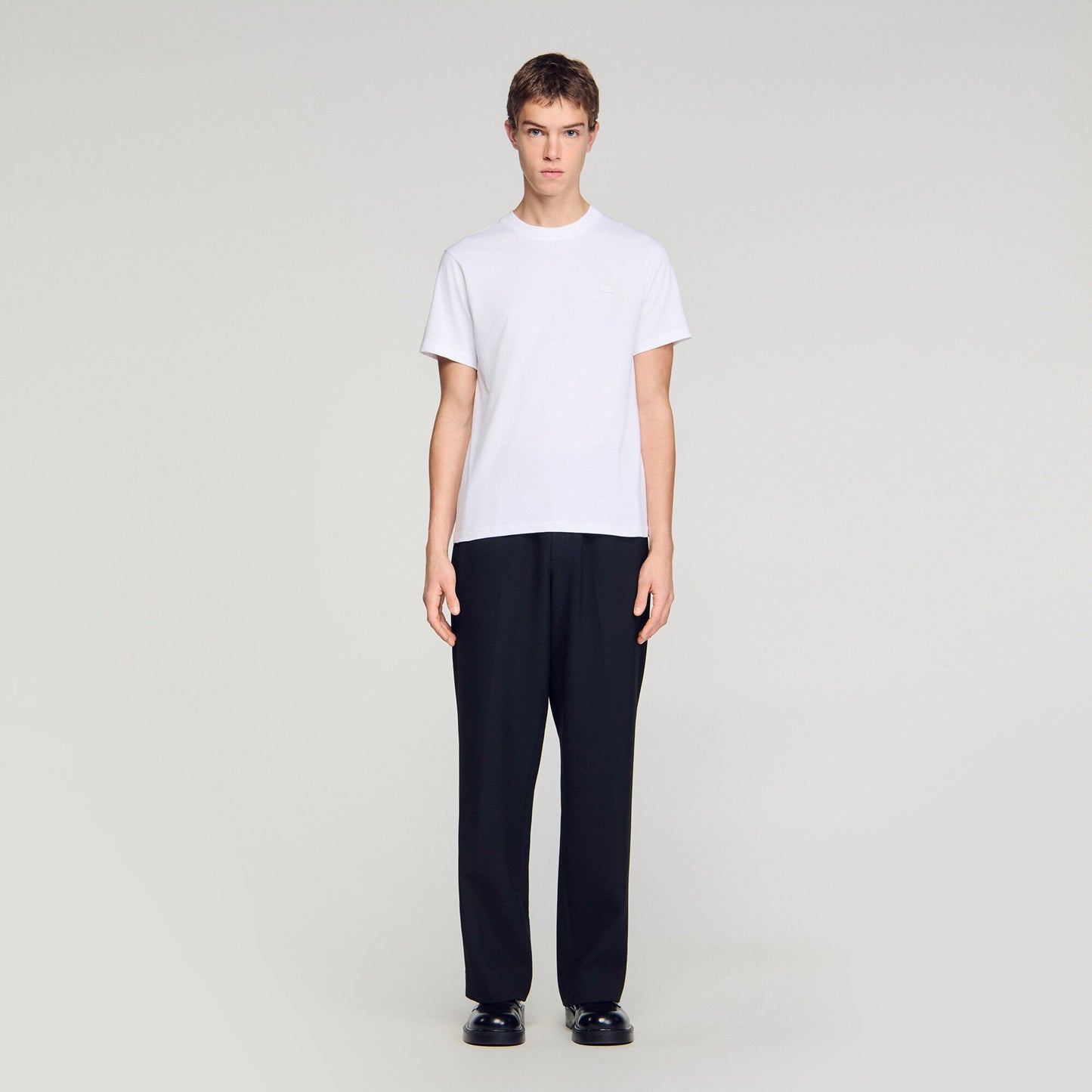Camiseta con parche doble S
