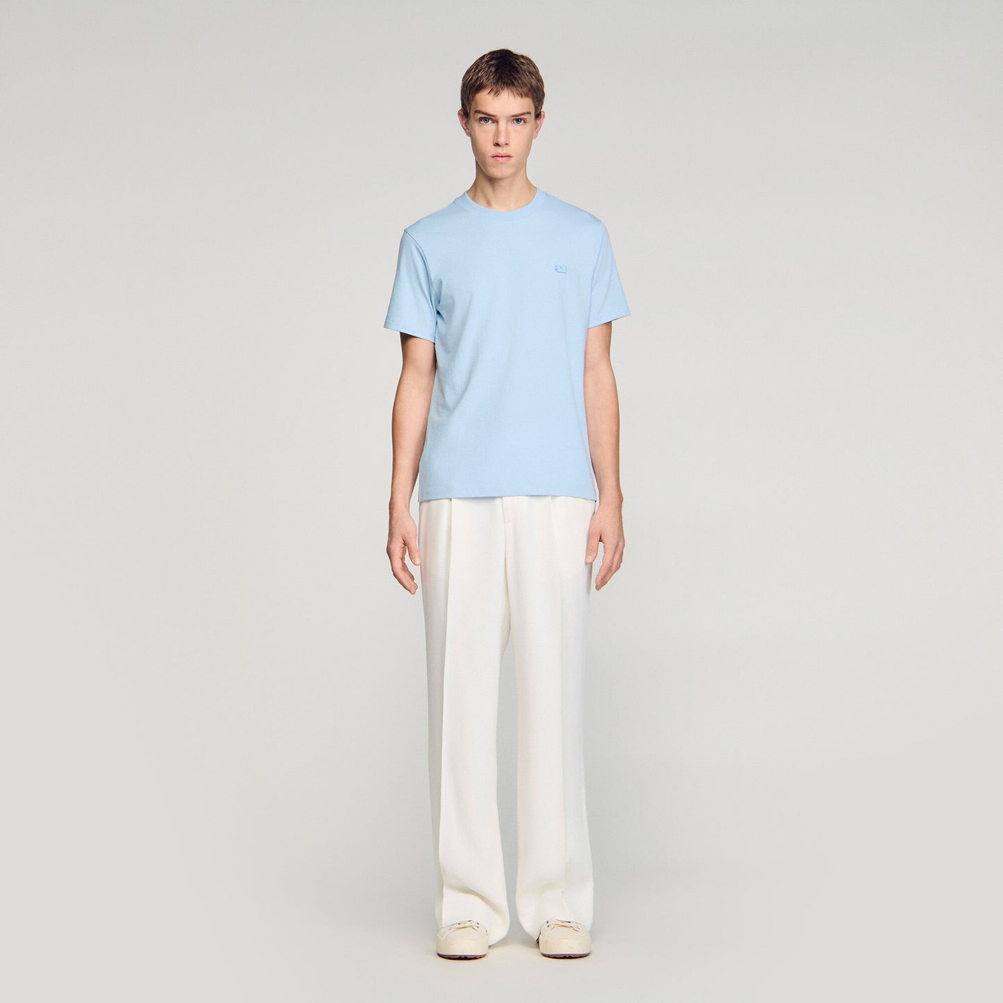 Camiseta con parche doble S