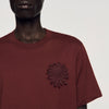 Camiseta de algodón flor crochet