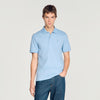 Polo de algodón con logo de cuero