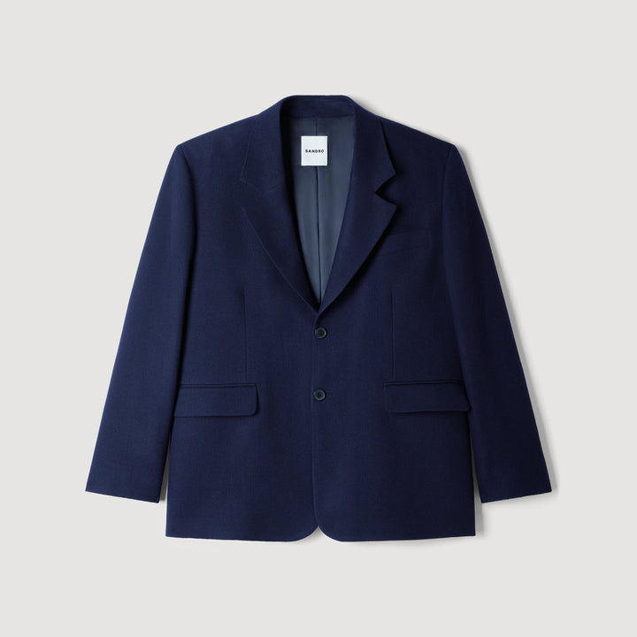 Chaqueta oversize de lana virgen