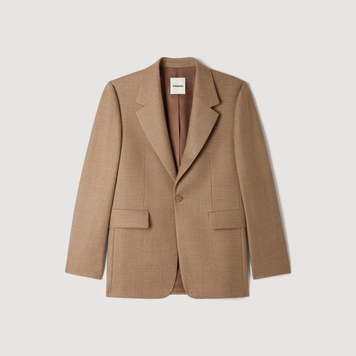 Chaqueta de traje amplia de lana