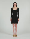Vestido corto de terciopelo
