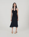 Vestido anudable con espalda desnuda