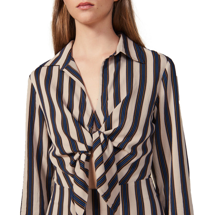 Sandro | Vestido Vilna Beige Con Color