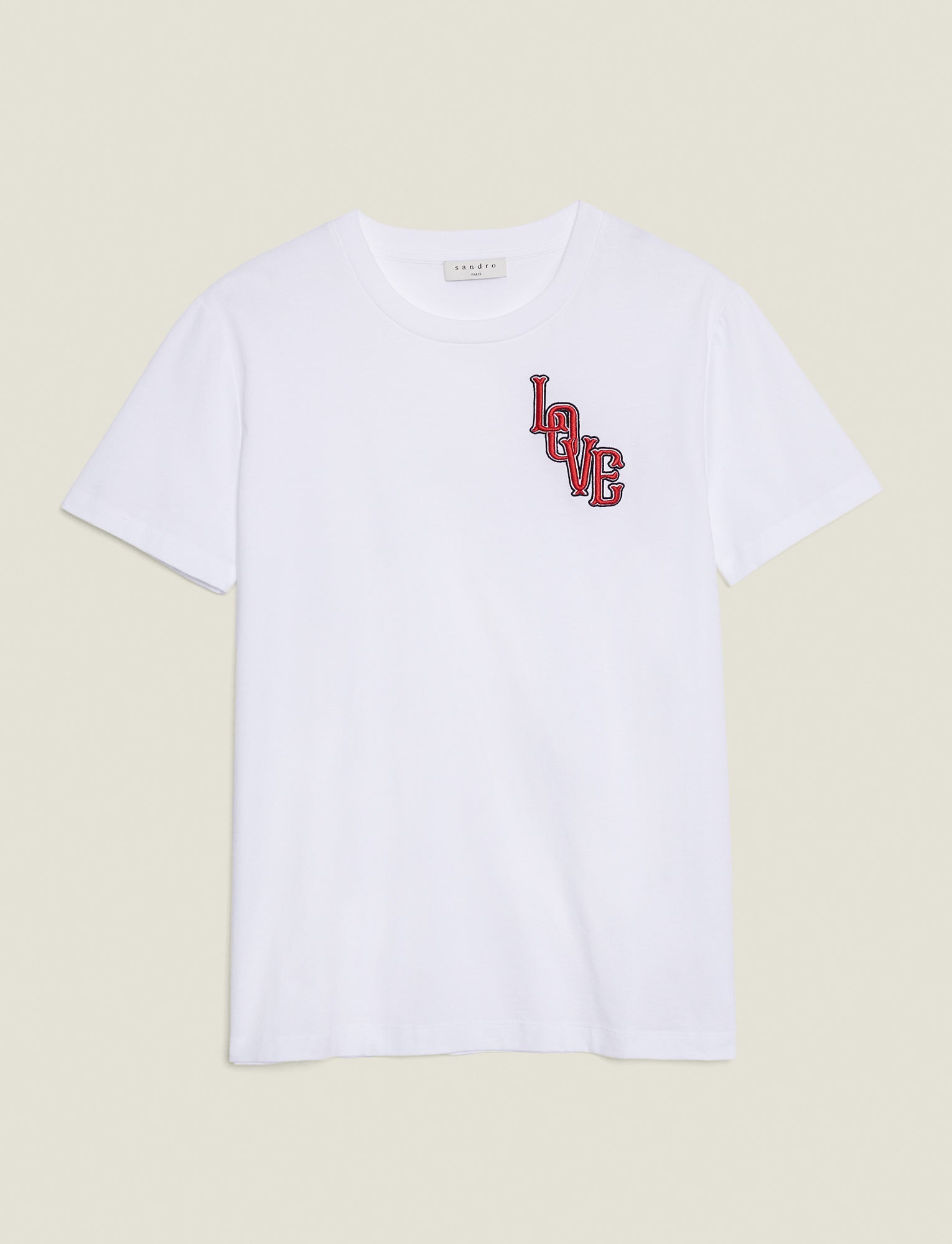 Camiseta de algodón orgánico con parche Loven