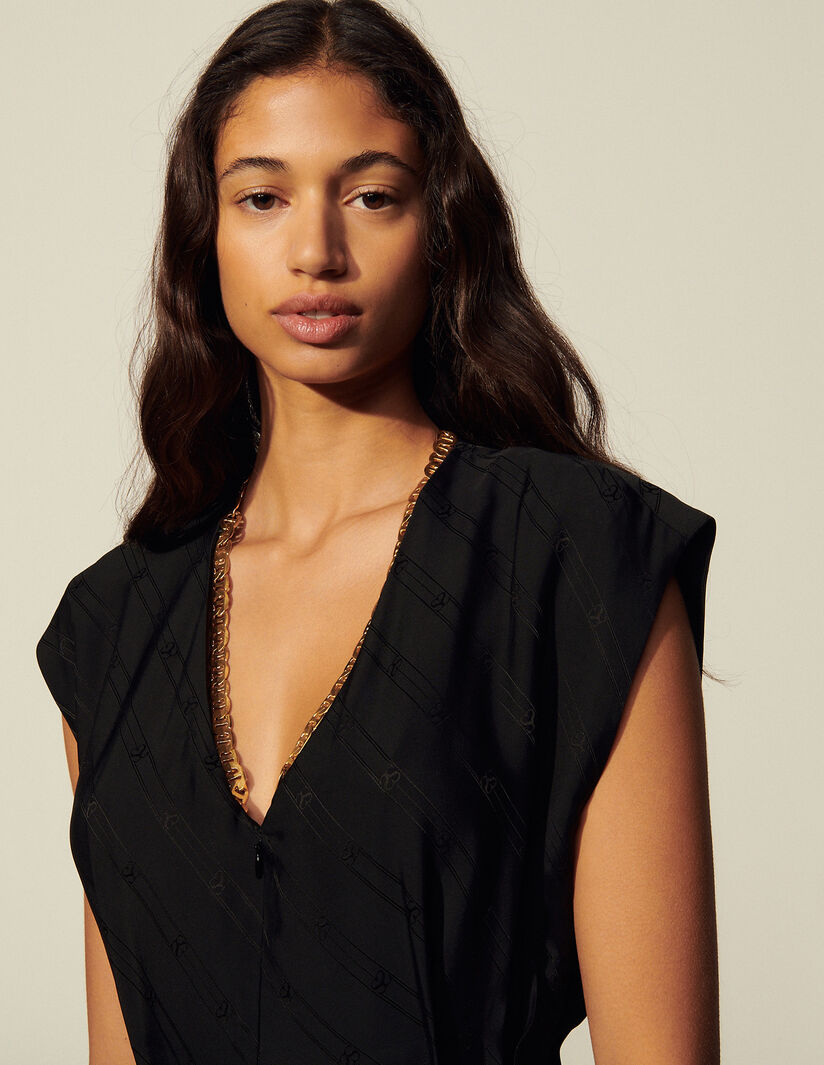 Mono de pantalón de tejido de jacquard Gaia