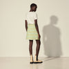 Falda corta evasé de tweed con lúrex