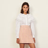 Falda de tweed bicolor