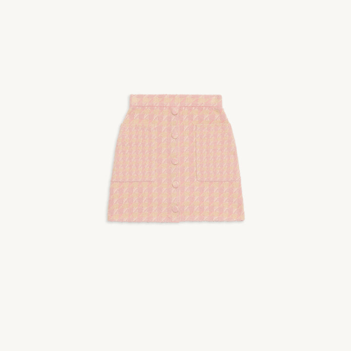 Falda de tweed bicolor